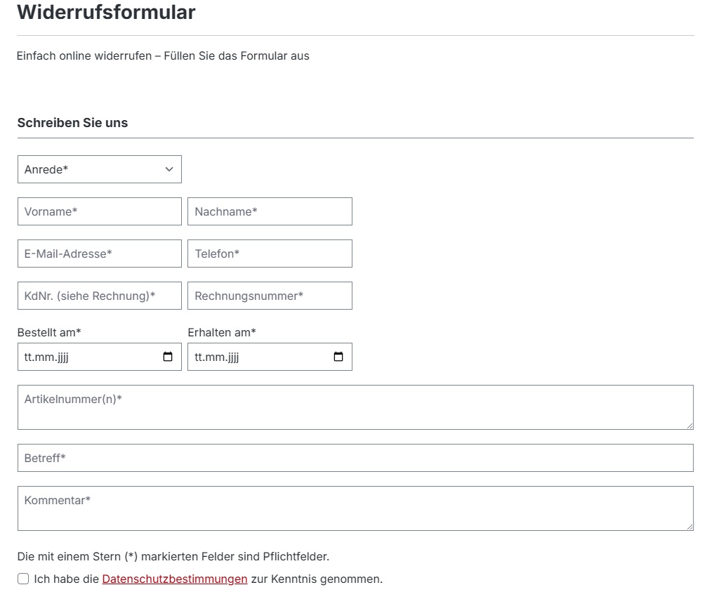 Checkliste für Shopware: Widerrufsbutton und Widerrufsformular rechtssicher zum 19.06.2026 integrieren - Foto